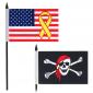 Sublimated Custom Hand-Held Flags of size 4 x 6 inches with plastic stick